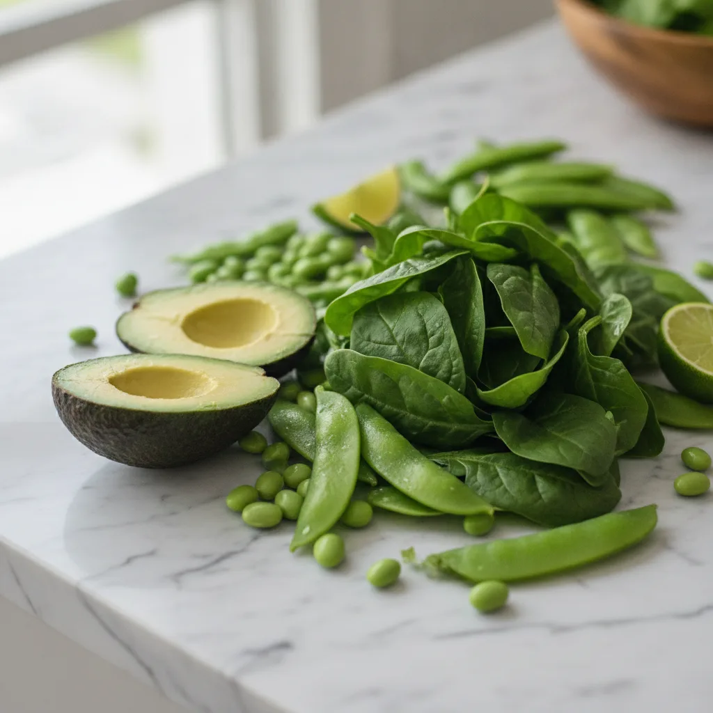 Colorful fresh vegetables rich in B-vitamins